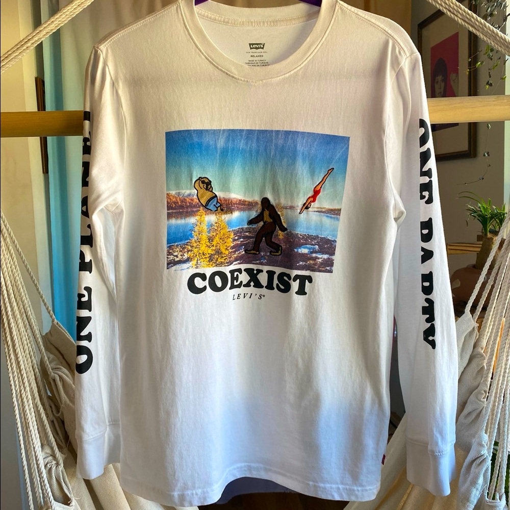 LEVIS | Long Sleeve Tee Shirt | Men’s Cotton Relax Fit Graphic | XS | STREETWEAR